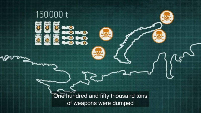 https://youtu.be/dLr--F1Ubko?si=xFcT5fbEU_suzwzr20 世纪是战争的世纪，第一次世界大战中的各大工业帝国制造了无数的化学炸弹，这些数以千万计的弹药在停战后就失去了用处，其中很大一部分都被直接扔进了海中