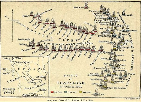 读完《特拉法尔加战役》（'The Campaign of Trafalgar'），一部不多见的现实主义战争史，和那些浪漫主义的海权拥护者不同，作者通过细致的史料和事实，指出虽然英国舰队在战役重创了法军主力舰队，但是这一战役在整个第三次反法同盟战争中其实并没有起到决定性作用，大国的战争胜负一定取决于陆军，而拿破仑赢得了欧陆战场的胜利