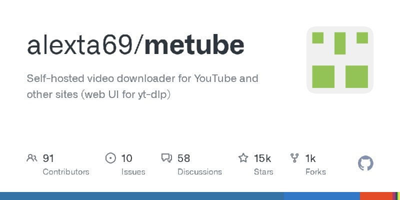 GitHub - alexta69/metube: Self-hosted video downloader for YouTube and other sites (web UI for yt-dlp)