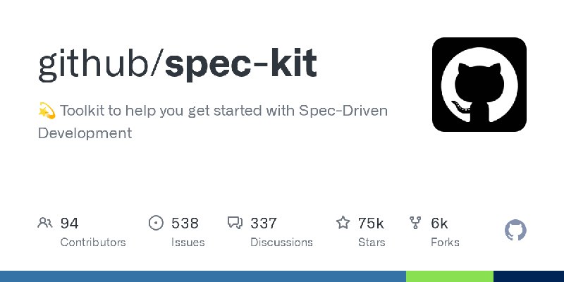 GitHub - github/spec-kit: 💫 Toolkit to help you get started with Spec-Driven Development