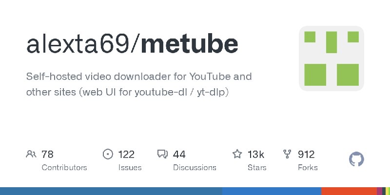 GitHub - alexta69/metube: Self-hosted video downloader for YouTube and other sites (web UI for youtube-dl / yt-dlp)